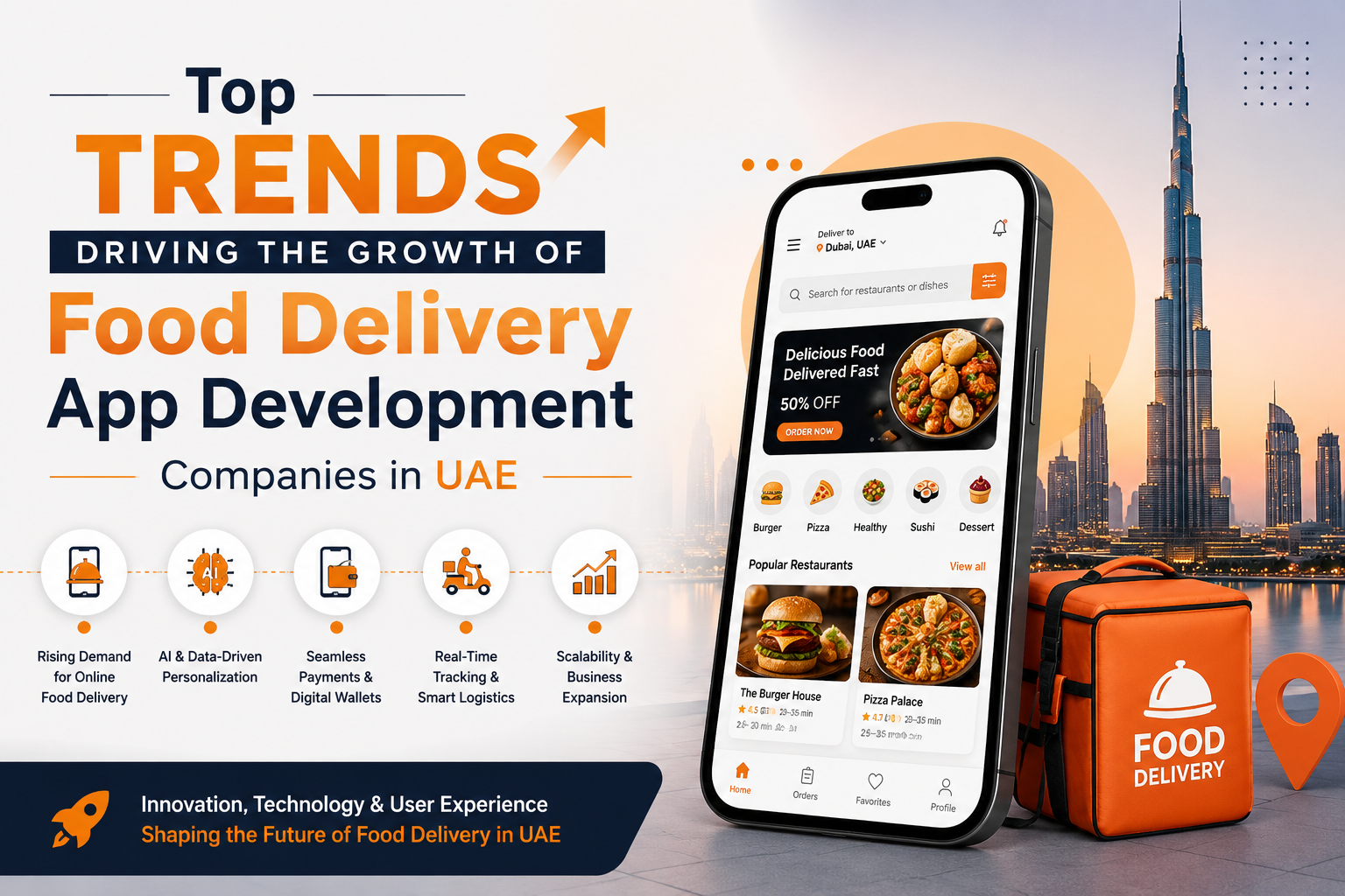 Top Trends Driving the Growth of Food Delivery App Development Companies in UAE